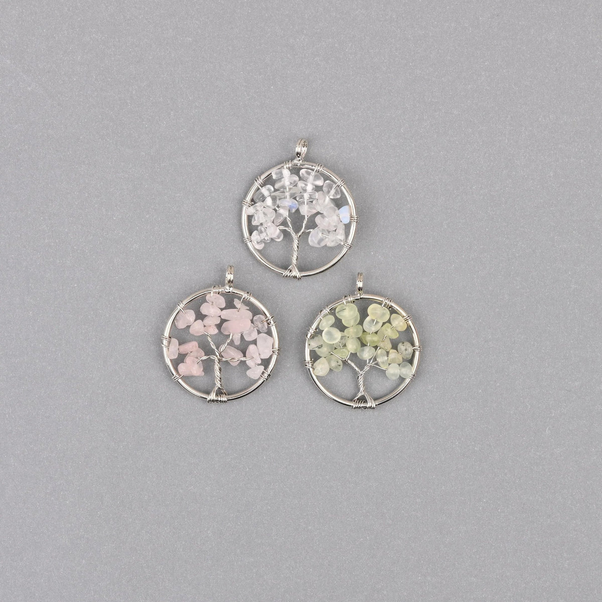 Tree of Life Wire Wrapped Pendant Charm, approximately 0.1 oz.