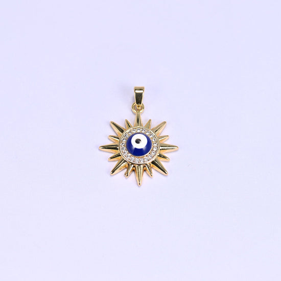 Evil Eye Sun Zircon Charms