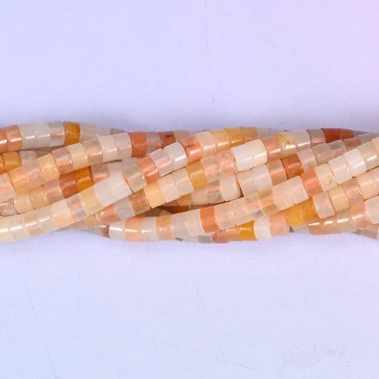 Pink Aventurine Smooth Heishi Disc Beads: Jewelry Making Supply, 15.5 Inch Strand