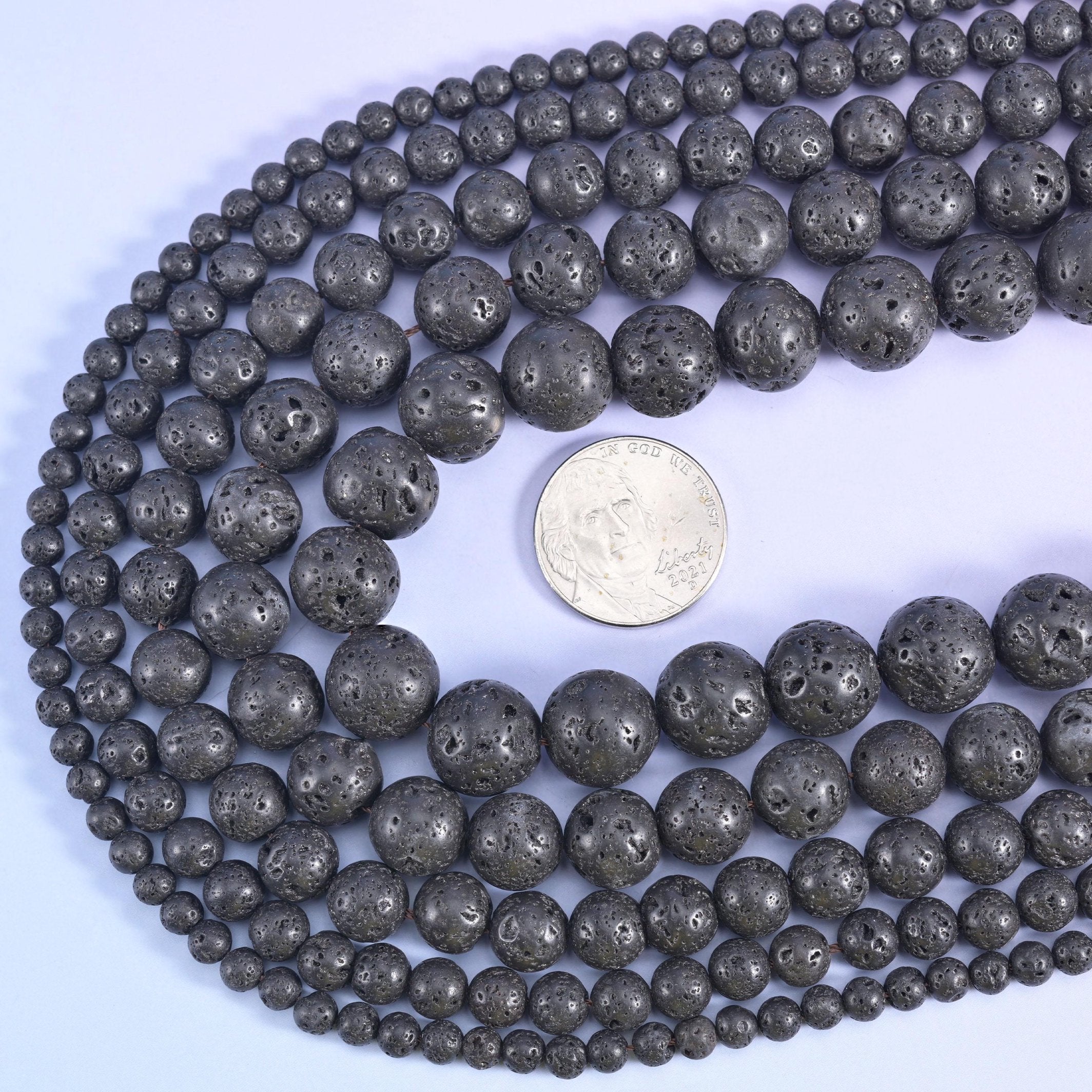 Lava rock beads for jewellery making