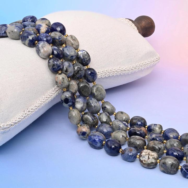 Blue Sodalite Oval Beads 10-17mm
