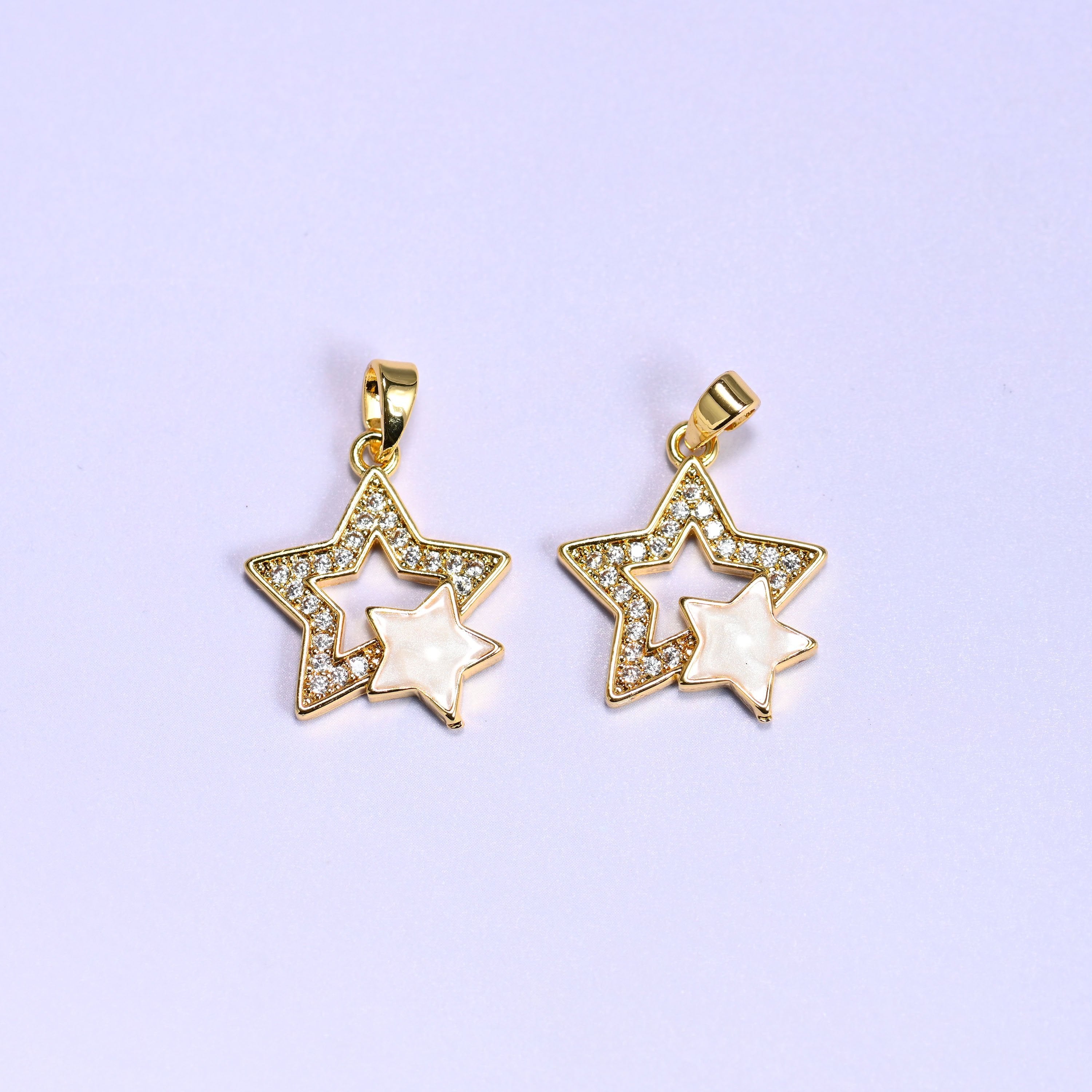Double Stars Zircon Charms