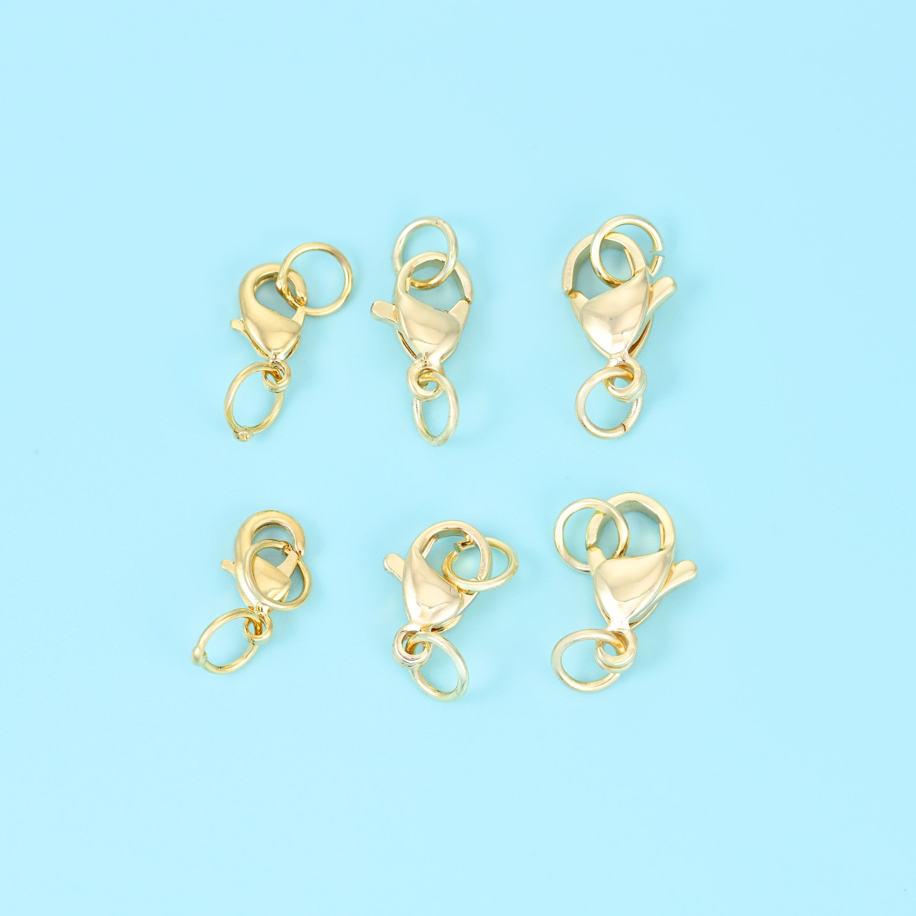 Lobster claw clasp with 18K gold filled finish
