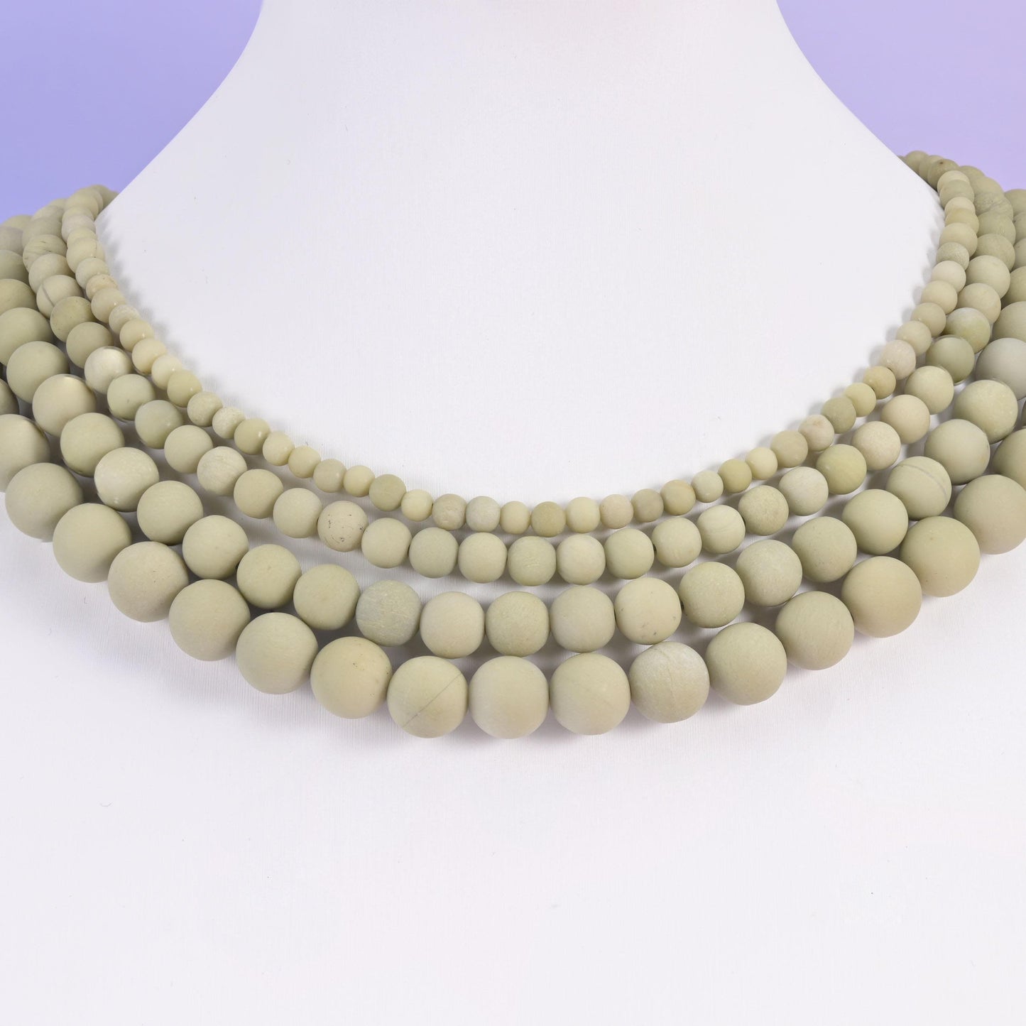 Green Alashan Agate beads, matte round, 4mm, 6mm, 8mm, 10mm