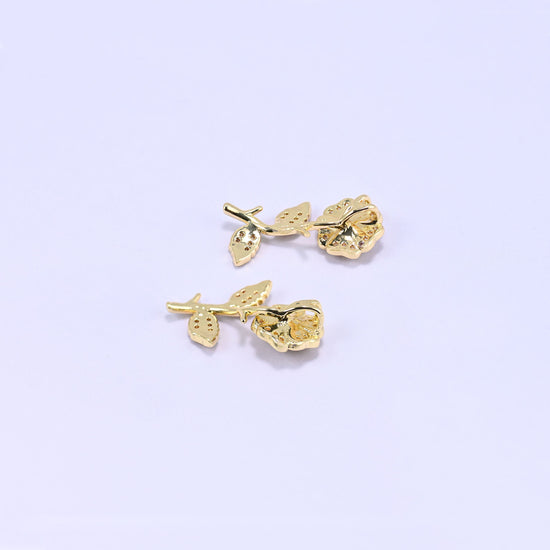 Rose Charm Pendant, bail approximately 5.0mm x 3.22mm