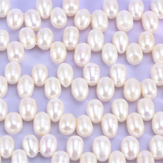 Rice shaped freshwater pearl beads