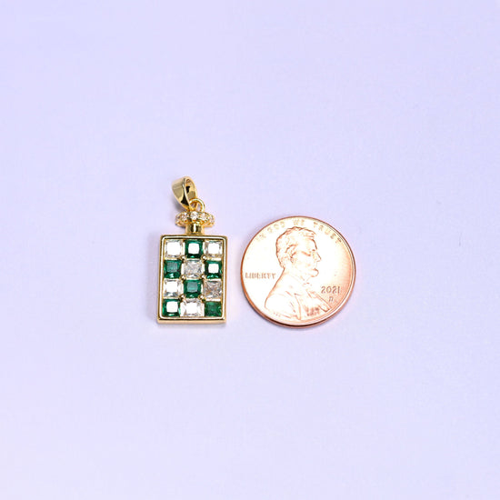 Perfume Bottle Zircon Charms, sold individually