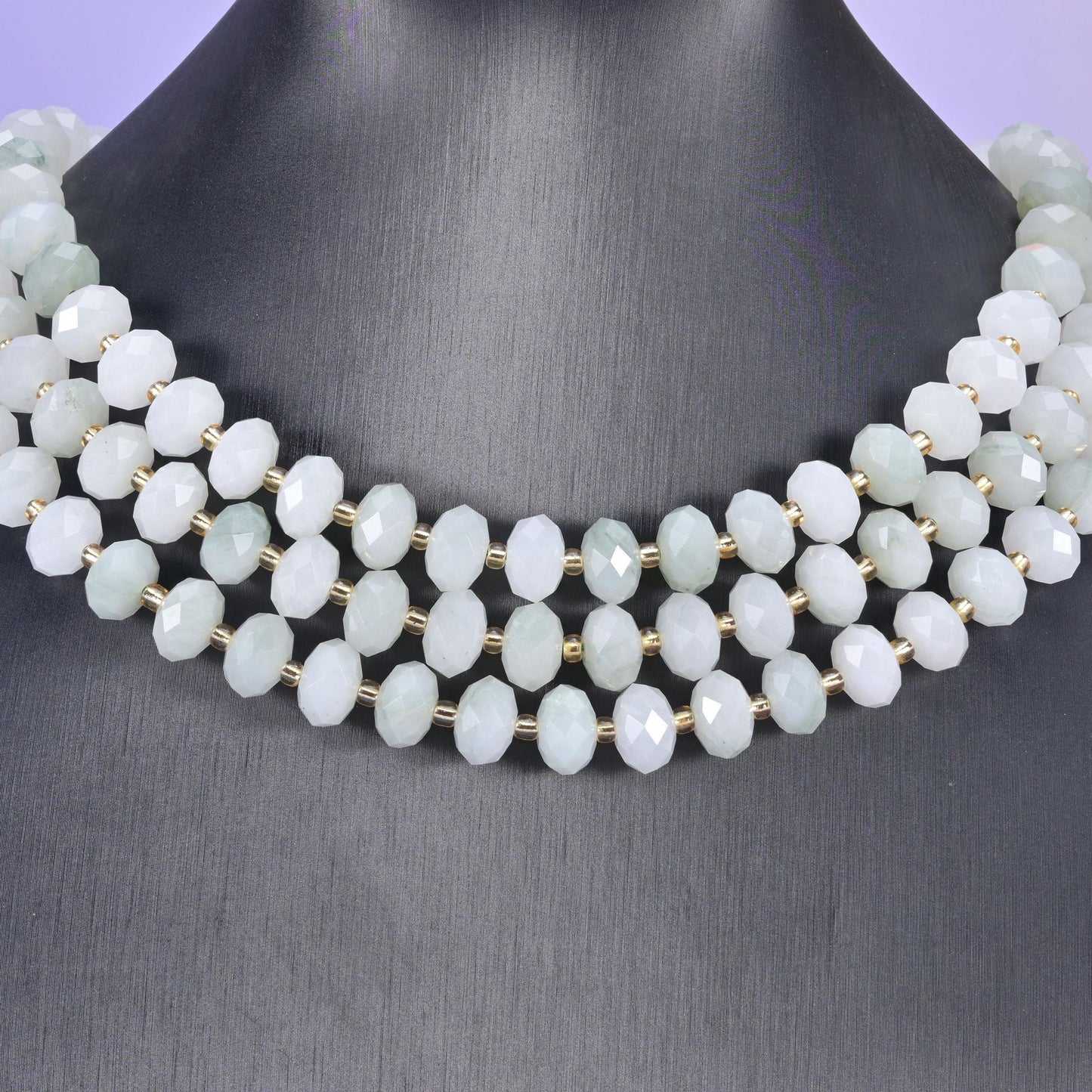 Tianshan Jade beads, faceted rondelle, 6 x 10mm
