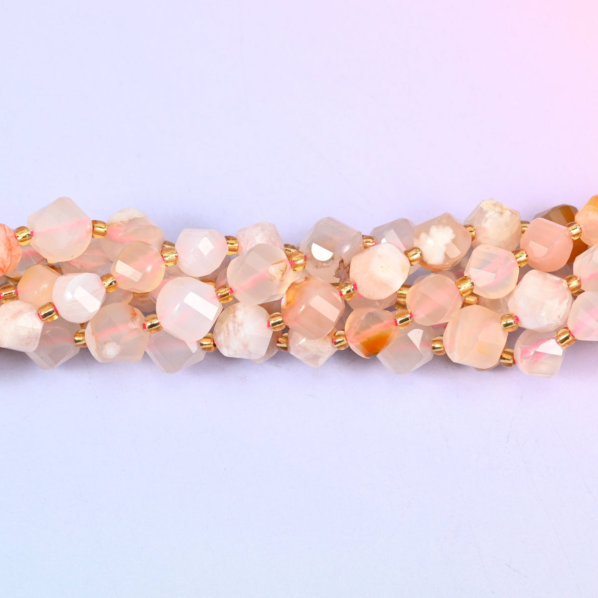 Sakura Flower Agate beads, sold per 15 inch strand
