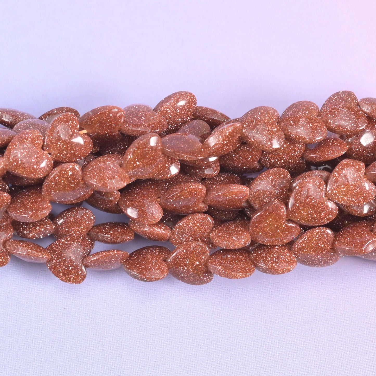 Gold Sandstone Heart Beads, hole approximately 0.8mm