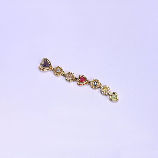 Purple Heart Multicolor Zircon Pendants