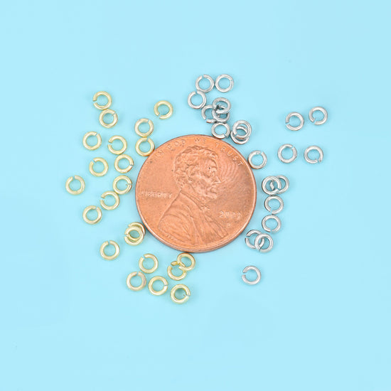 Gold filled jump rings, round, 3mm to 8mm