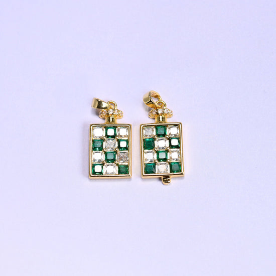 18K gold plated brass perfume bottle charm pendant, approx 21.35mm x 11.40mm