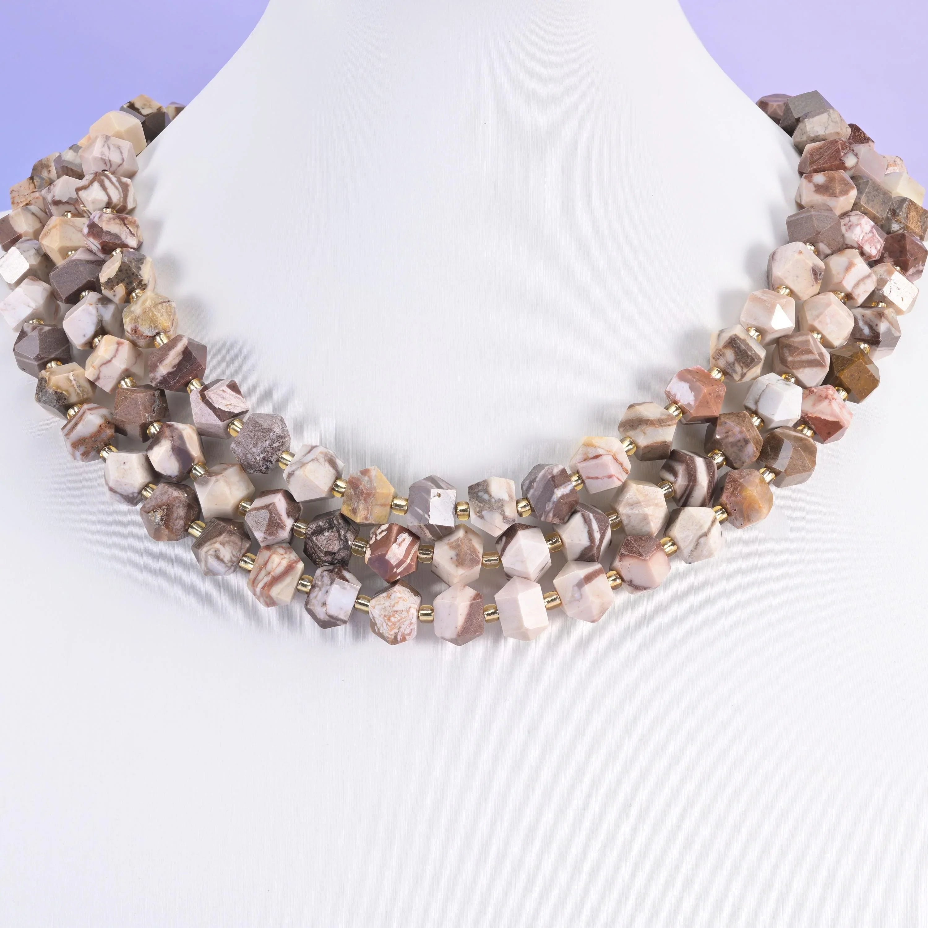 Australia Zebra Jasper beads, faceted diamond rhombus, 10mm