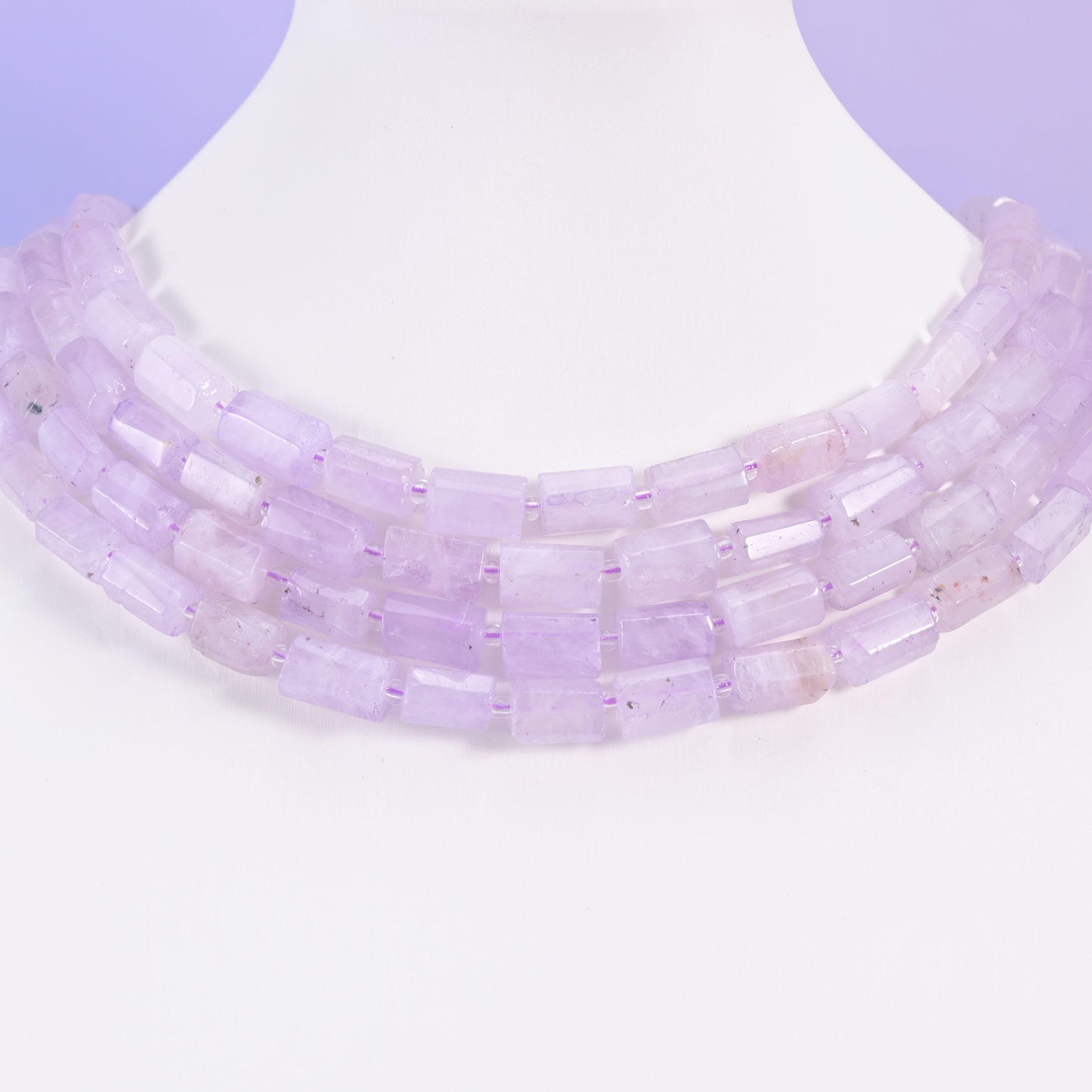 Purple Jade beads, faceted tube, 12x8mm