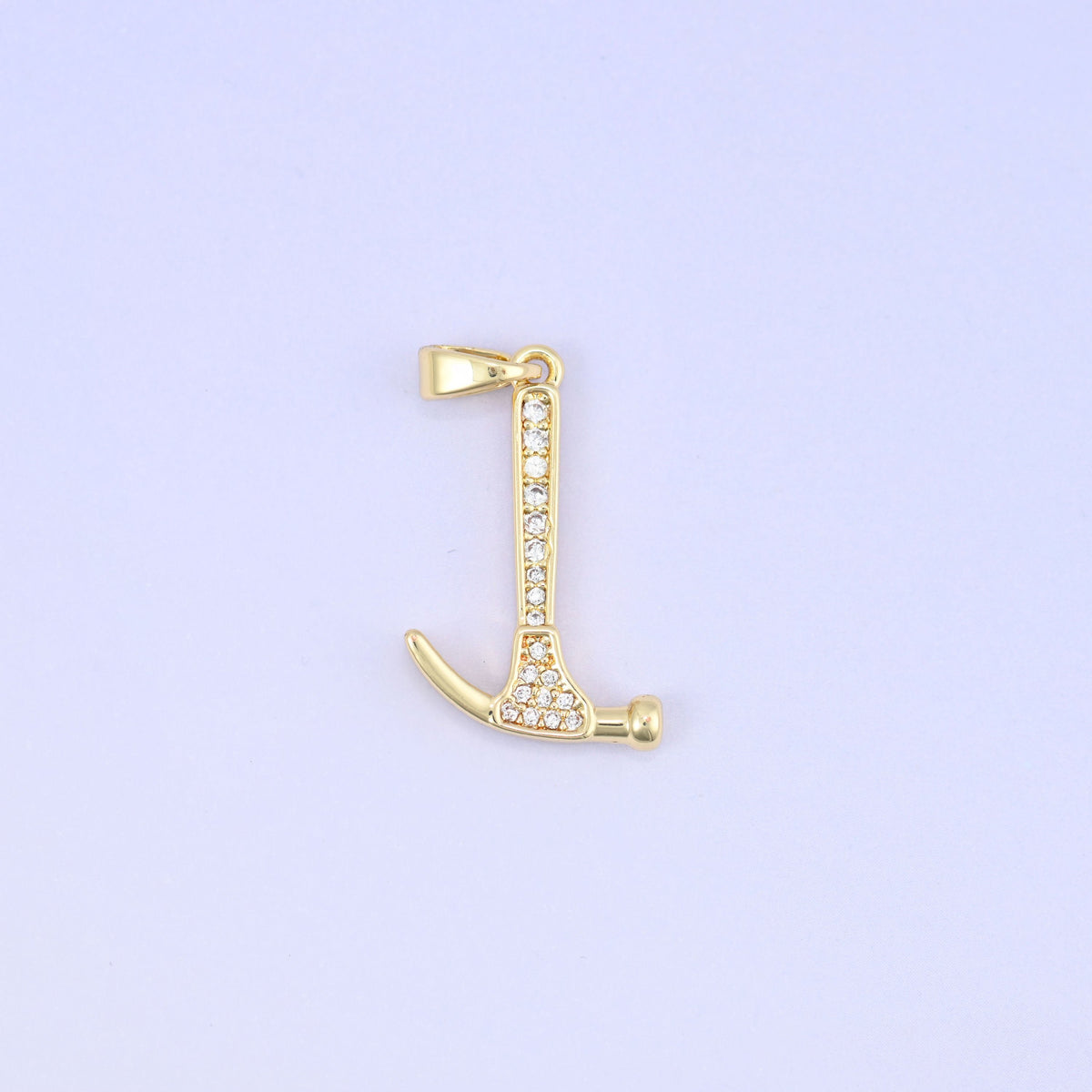 18K Gold Plated Brass Hammer Charm Pendant