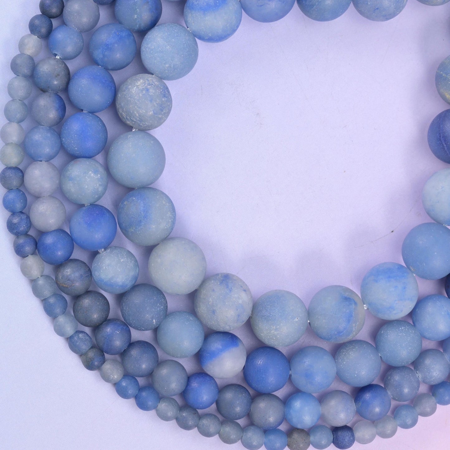 Blue Aventurine Matte Frosted Round Beads 4mm 6mm 8mm 10mm, 4mm approximately 88 beads / 6mm approximately 56 beads / 8mm approximately 45 beads / 10mm approximately 37 beads
