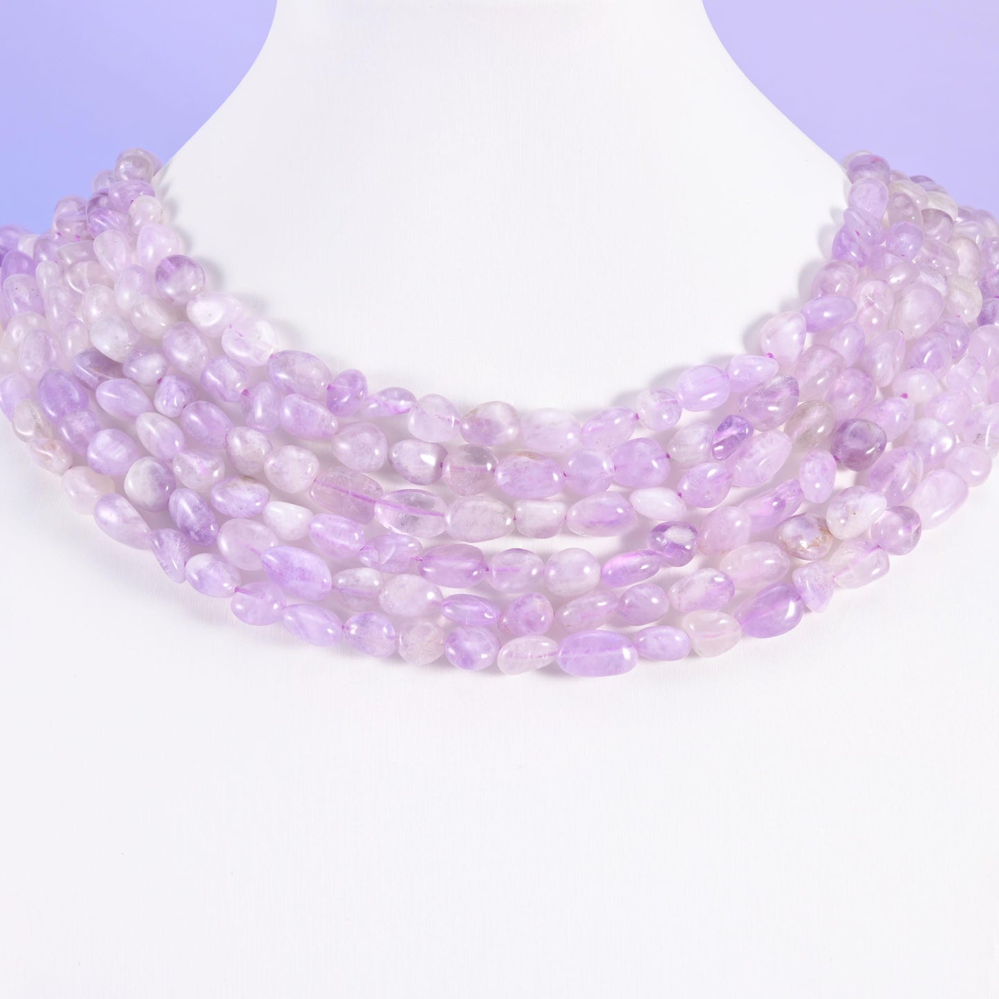 Lavender Jade beads (dyed), pebble nugget, 6-8mm and 8-10mm