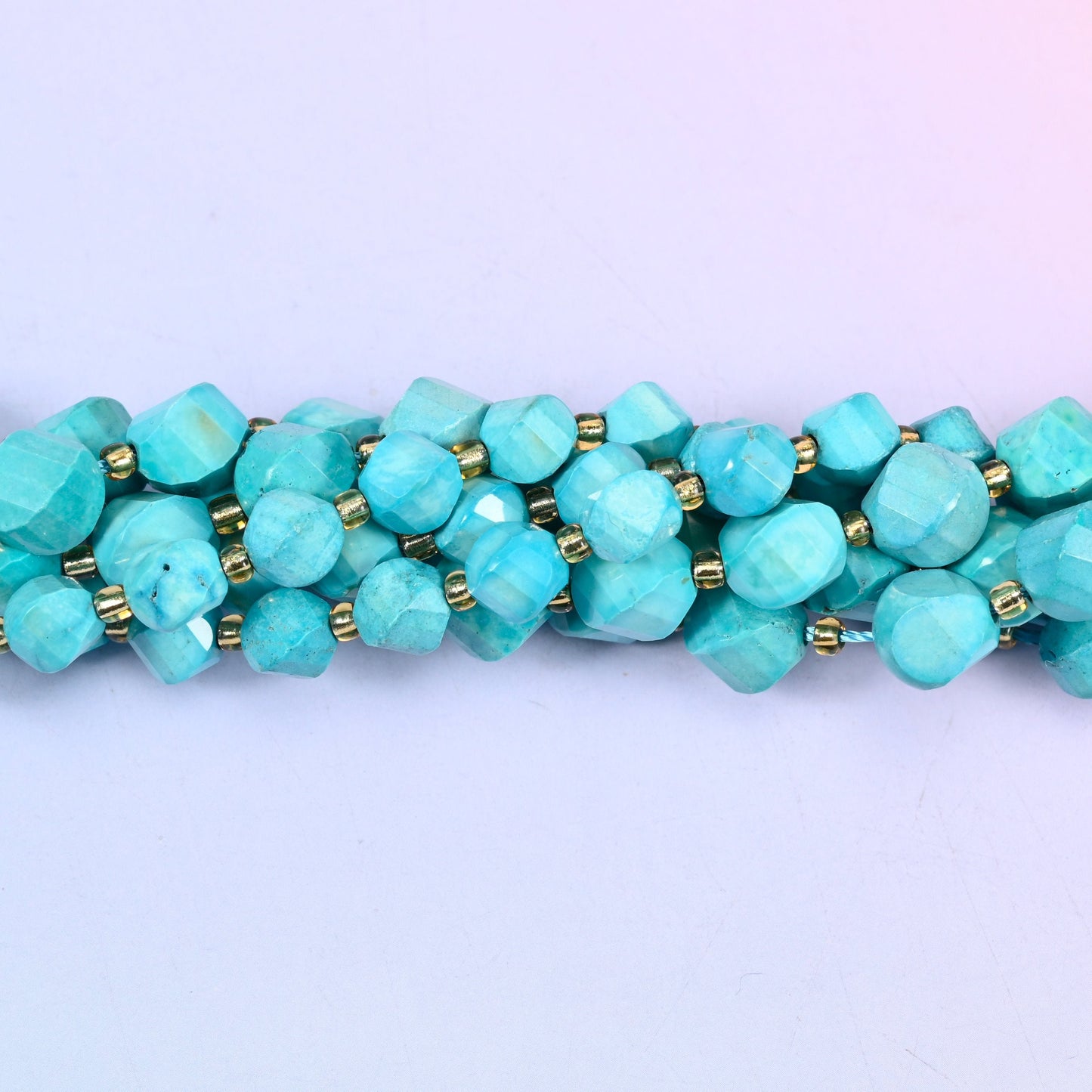 Dyed Lake Blue Howlite beads, sold per 15 inch strand