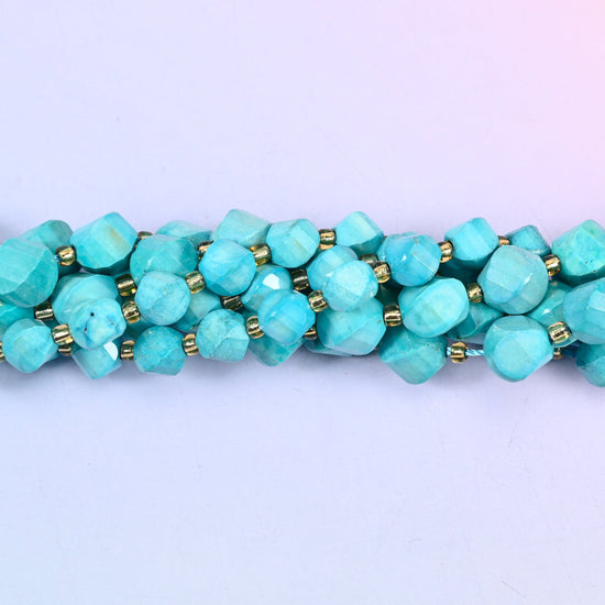 Dyed Lake Blue Howlite beads, sold per 15 inch strand