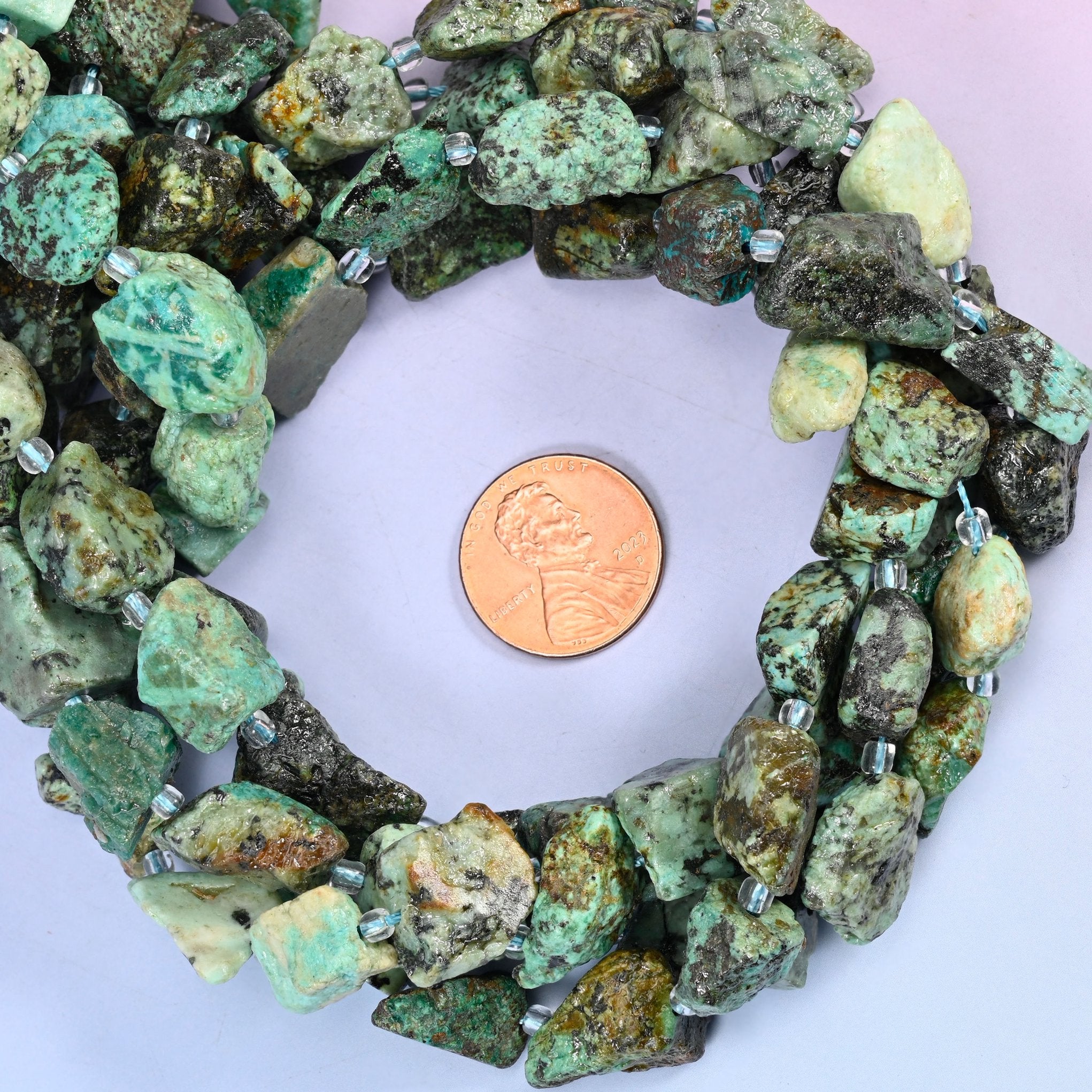 African Howlite Irregular Freeform Nugget Beads: Jewelry Making 15.5" Strand