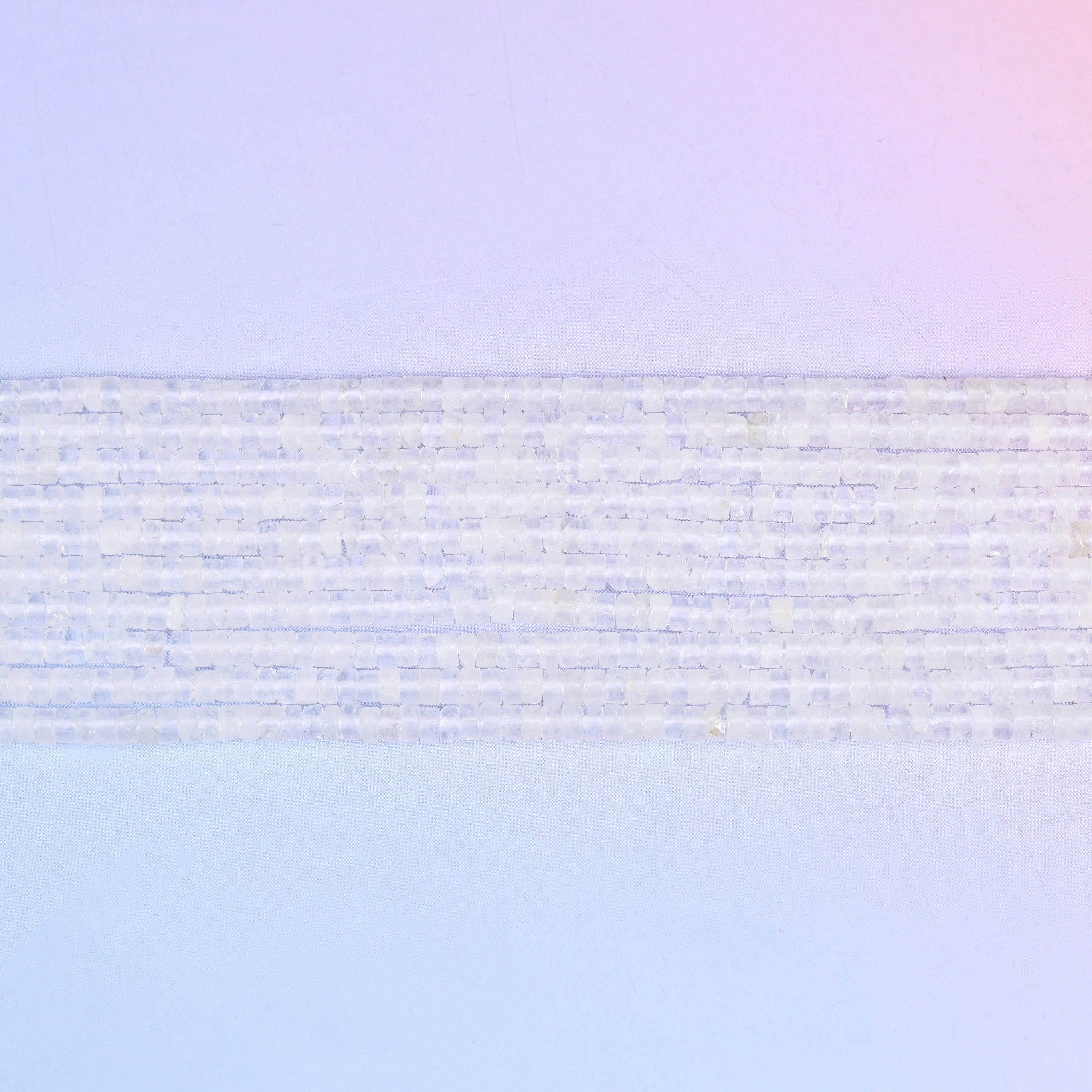 Clear Quartz Smooth Heishi Disc Beads: Jewelry Making Supply, 15.5 Inch Strand