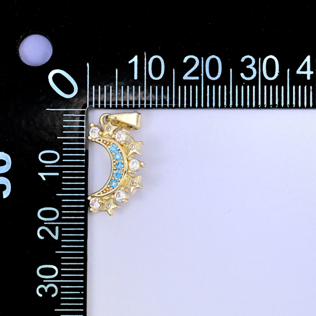 Sun Moon Friendship Zircon Pendants, 18K gold plated charms for jewelry making