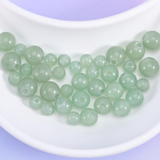 Green Aventurine Smooth Round Beads