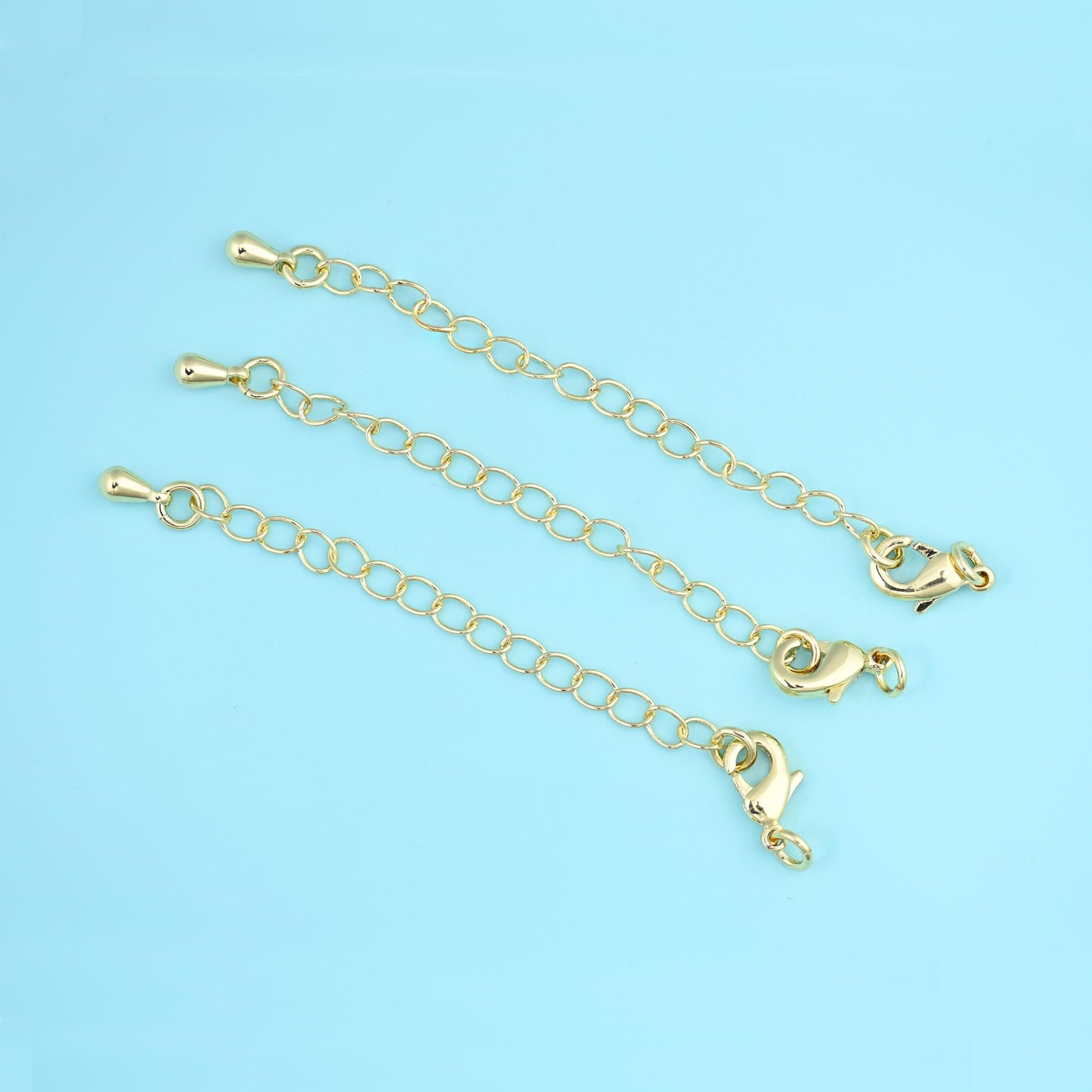 18K Gold Filled Adjustable Chain Extender 69mm with Lobster Clasp