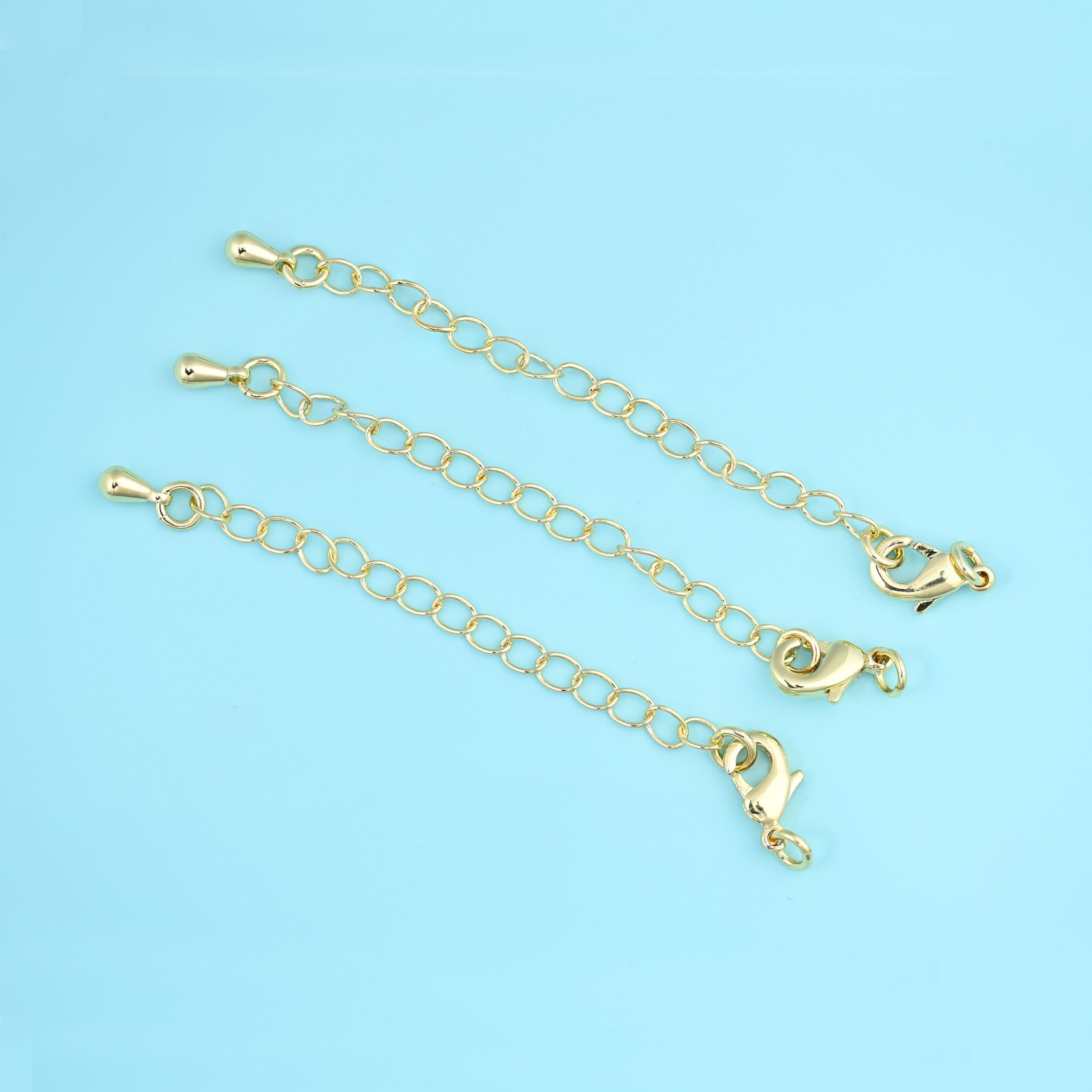 18K Gold Filled Adjustable Chain Extender 69mm with Lobster Clasp