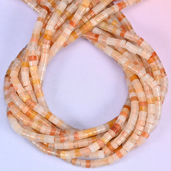 Pink Aventurine Smooth Heishi Disc Beads: Jewelry Making Supply, 15.5 Inch Strand