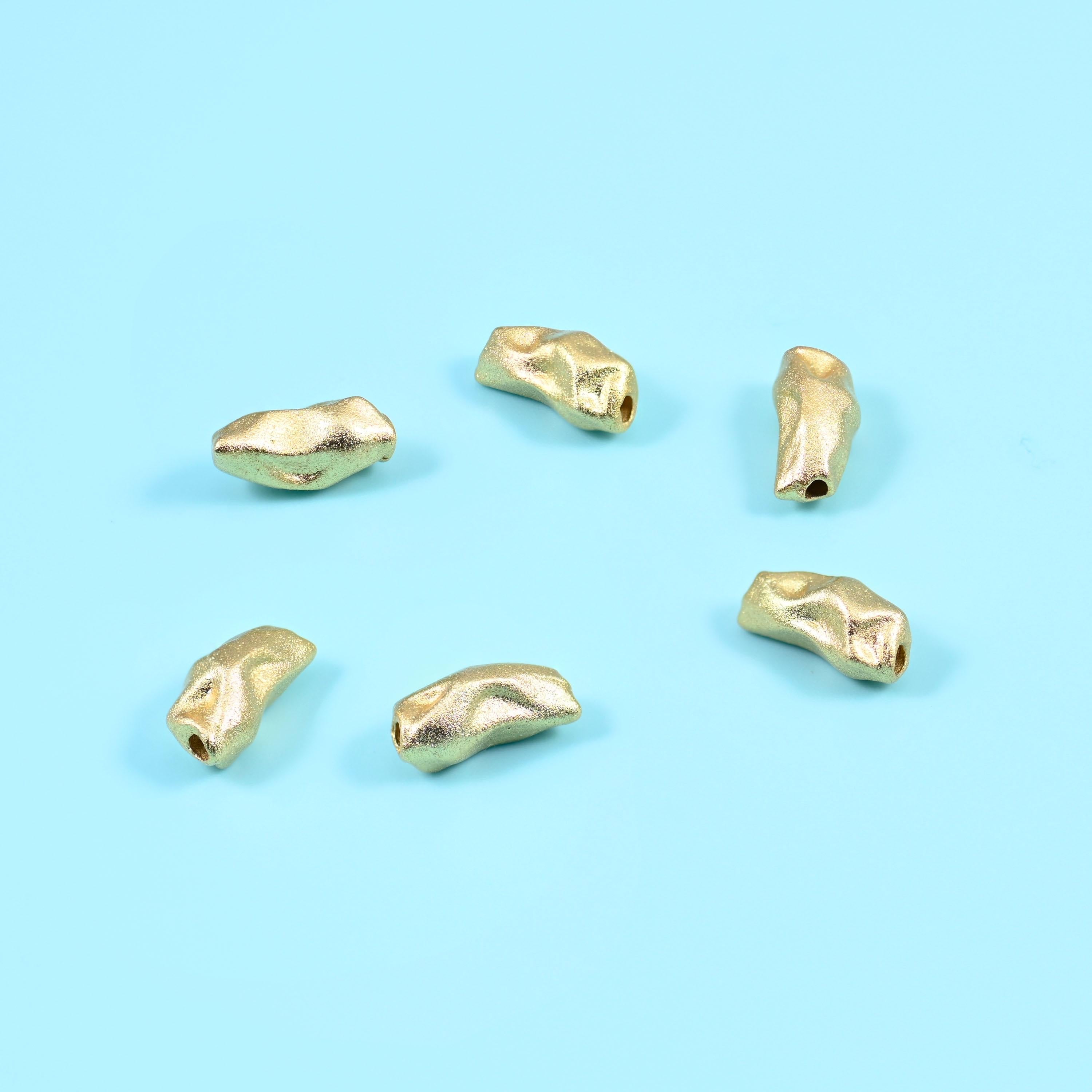 Gold filled nugget spacer beads for jewellery making