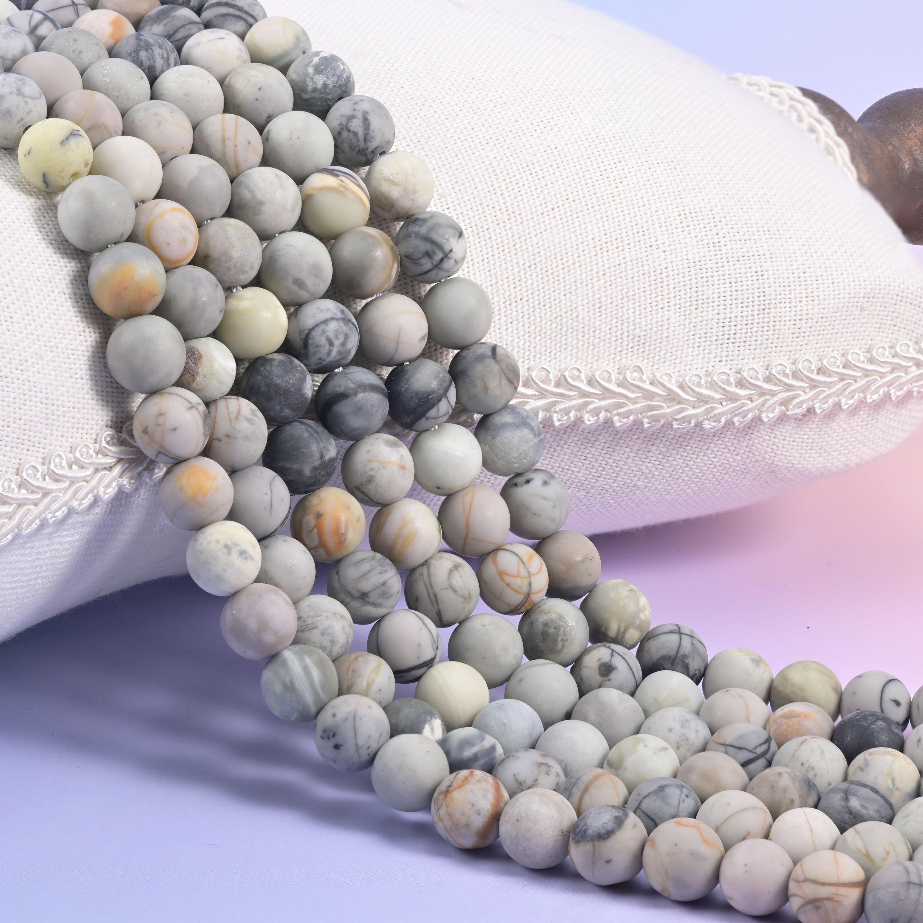 Picasso Jasper Matte Round Beads 4mm 6mm 8mm 10mm