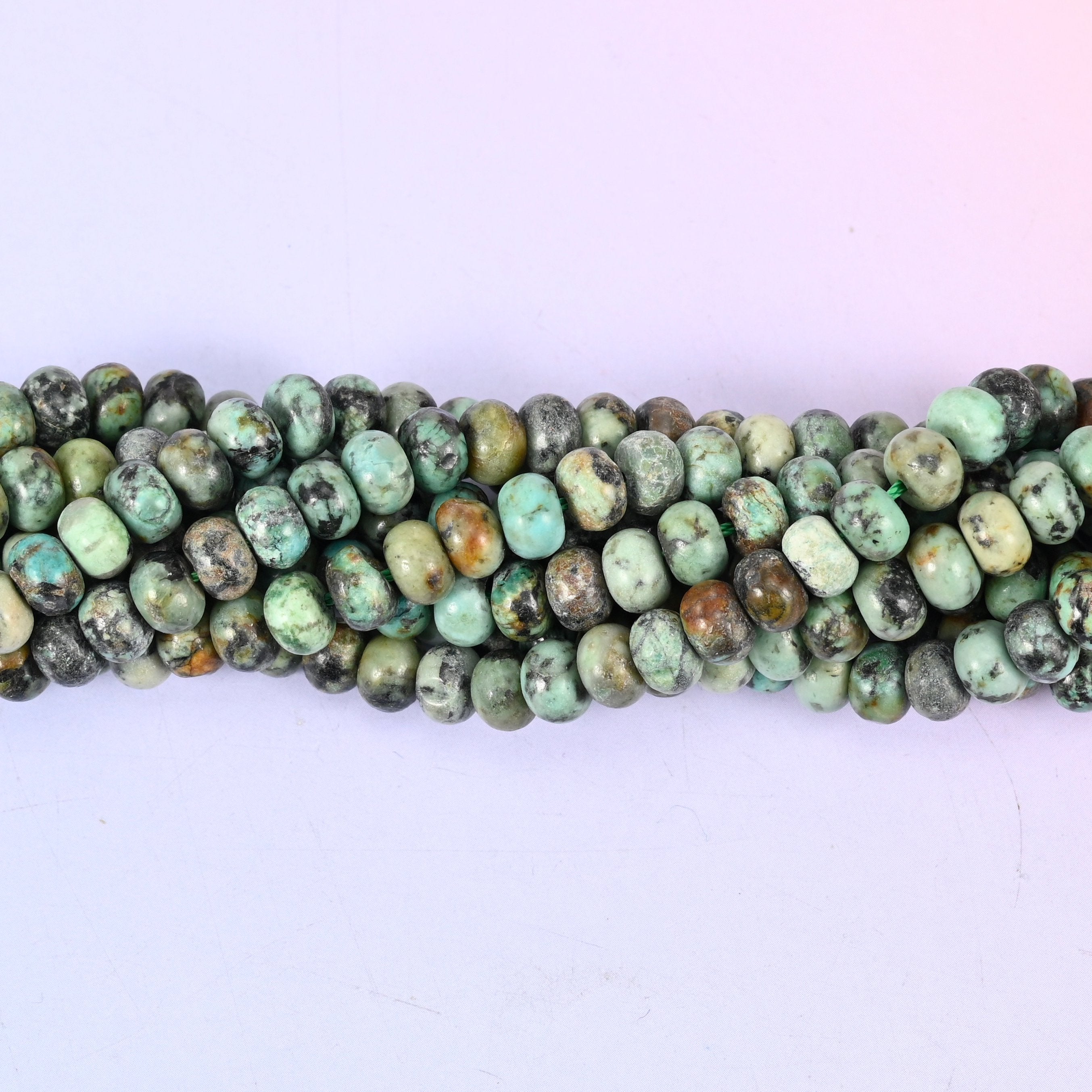 African Howlite Smooth Rondelle Beads Jewelry Making Size 4x6mm 5x8mm 15" Strand