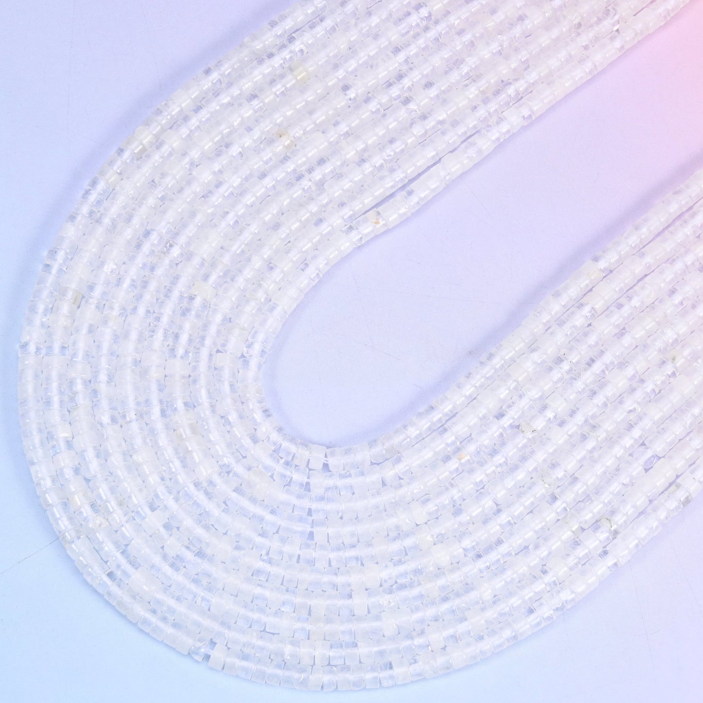Clear Quartz Smooth Heishi Disc Beads: Jewelry Making Supply, 15.5 Inch Strand