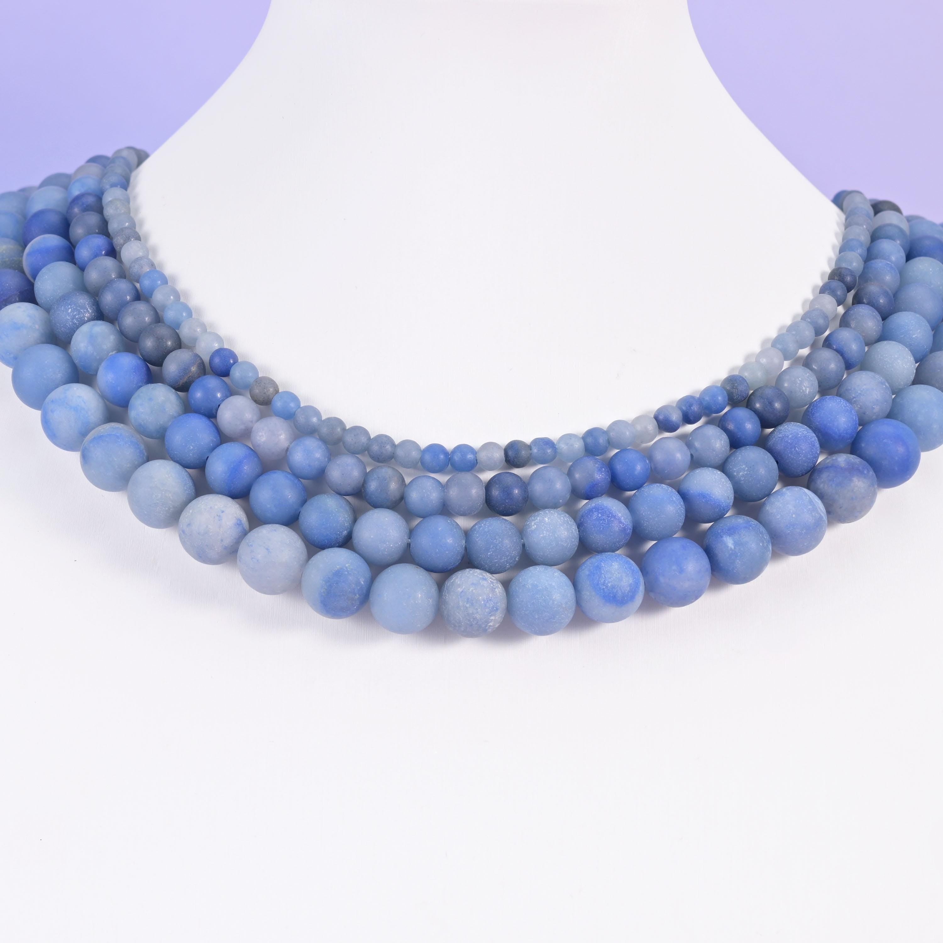 Blue Aventurine beads, smooth round, 4mm, 6mm, 8mm, 10mm
