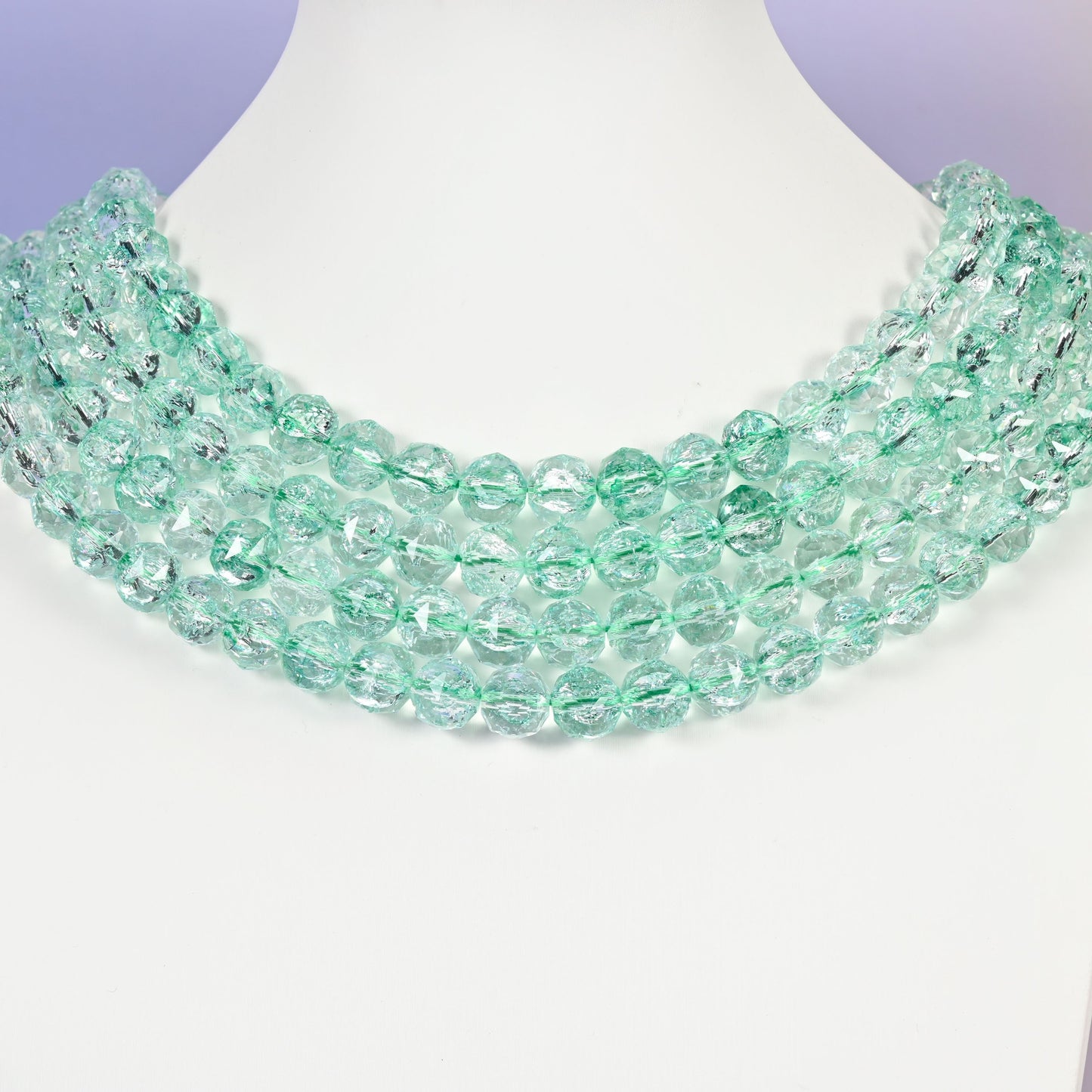 Transparent Green Faceted Round Glass Beads: Size 10mm, Jewelry Making Supply
