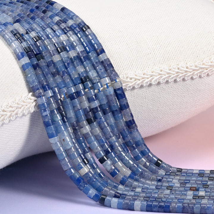 Blue Aventurine Smooth Heishi Disc Beads