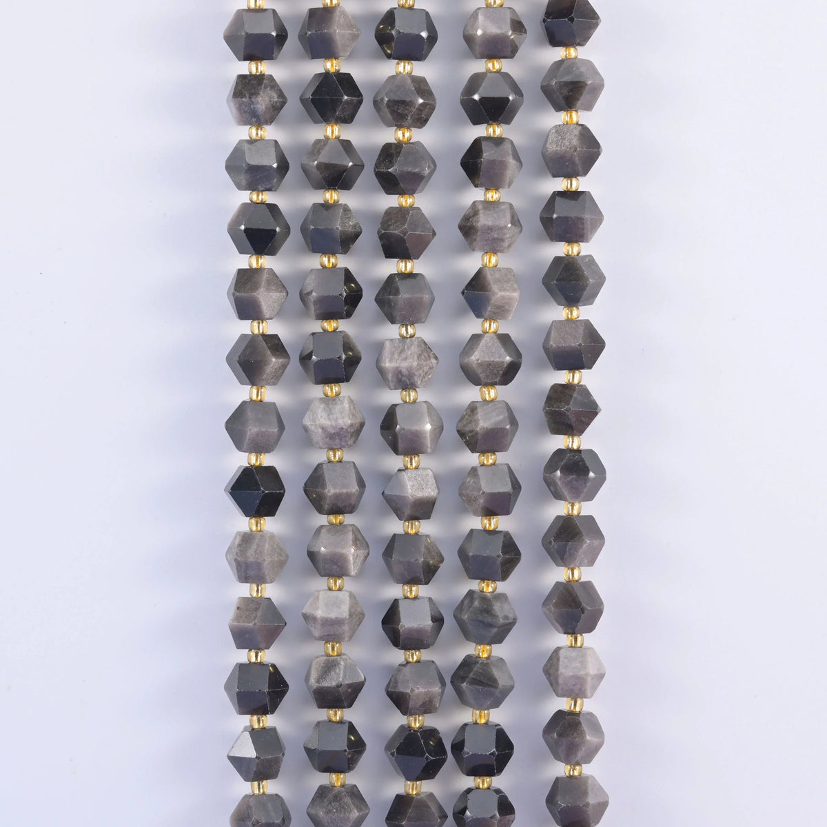 Faceted 8 Sided Diamond Cut Gemstone Beads Size 10mm, 8 stone choices.