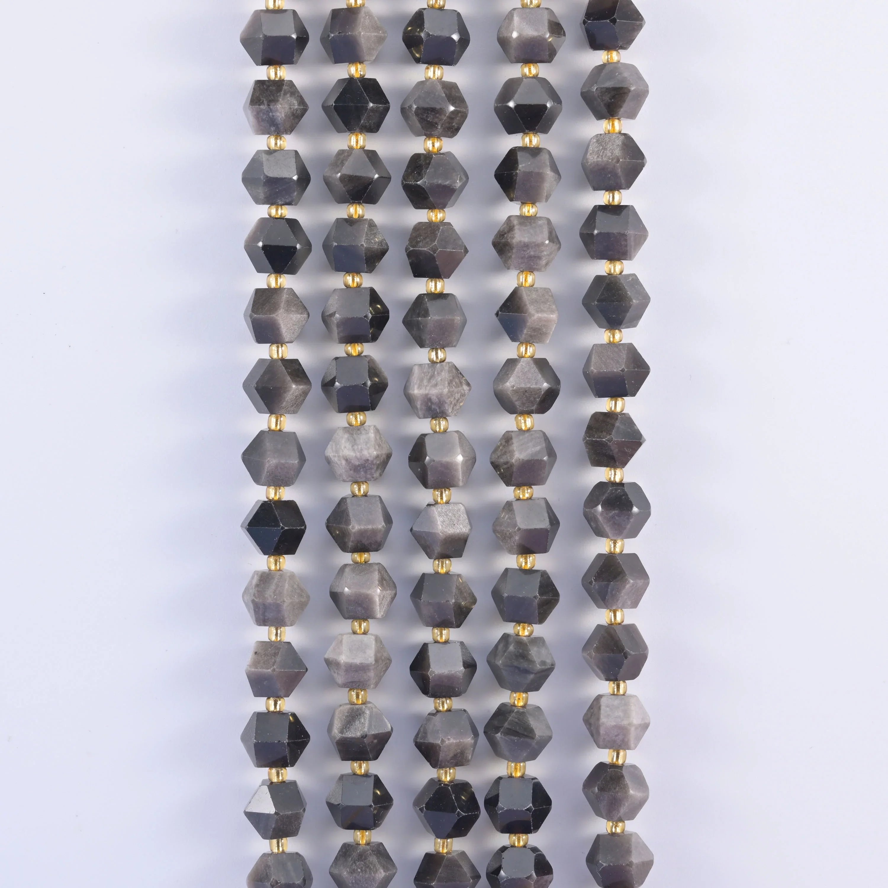 Faceted 8 Sided Diamond Cut Gemstone Beads Size 10mm, 8 stone choices.