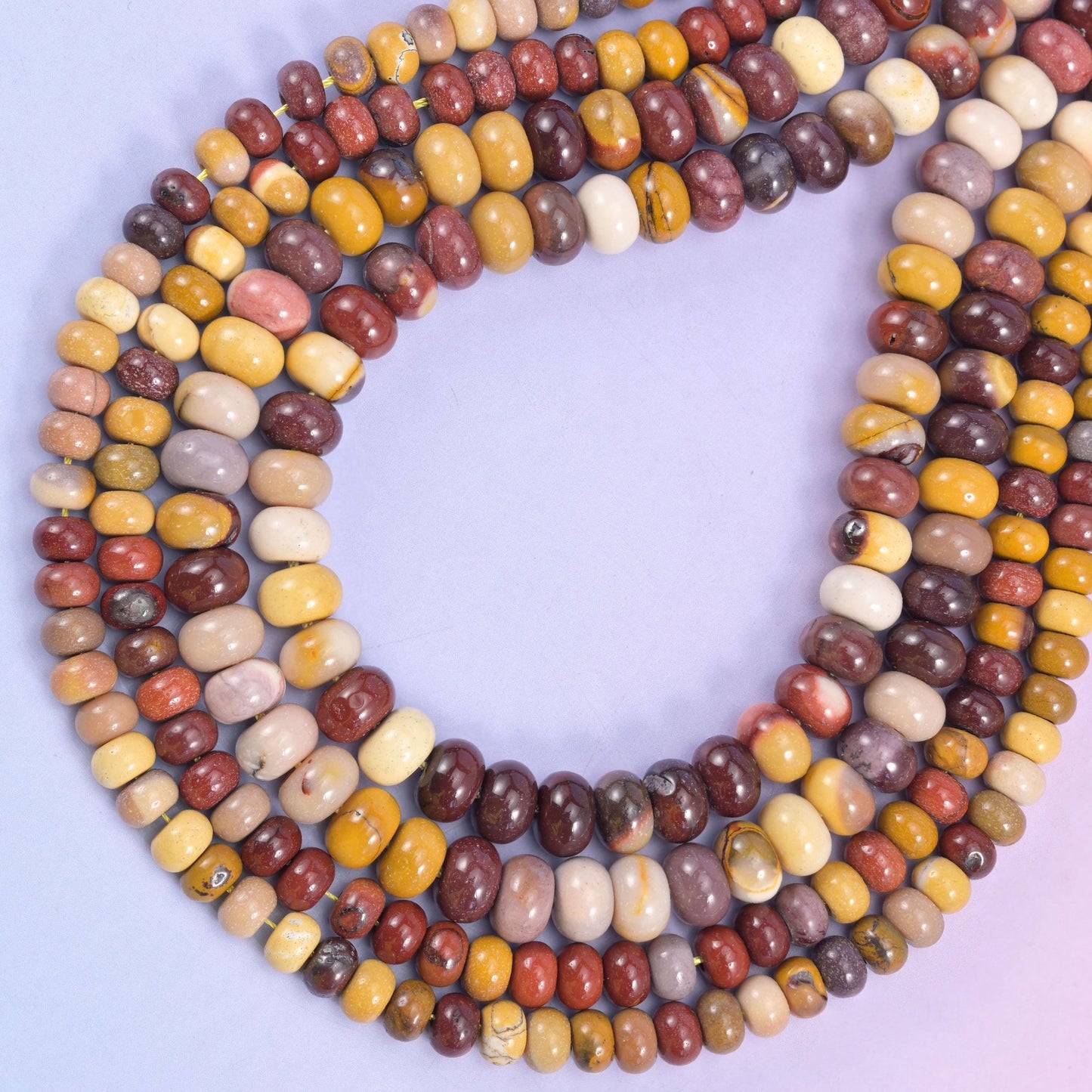 Mookaite Jasper rondelle beads, 1.0mm to 1.2mm centre-drilled hole
