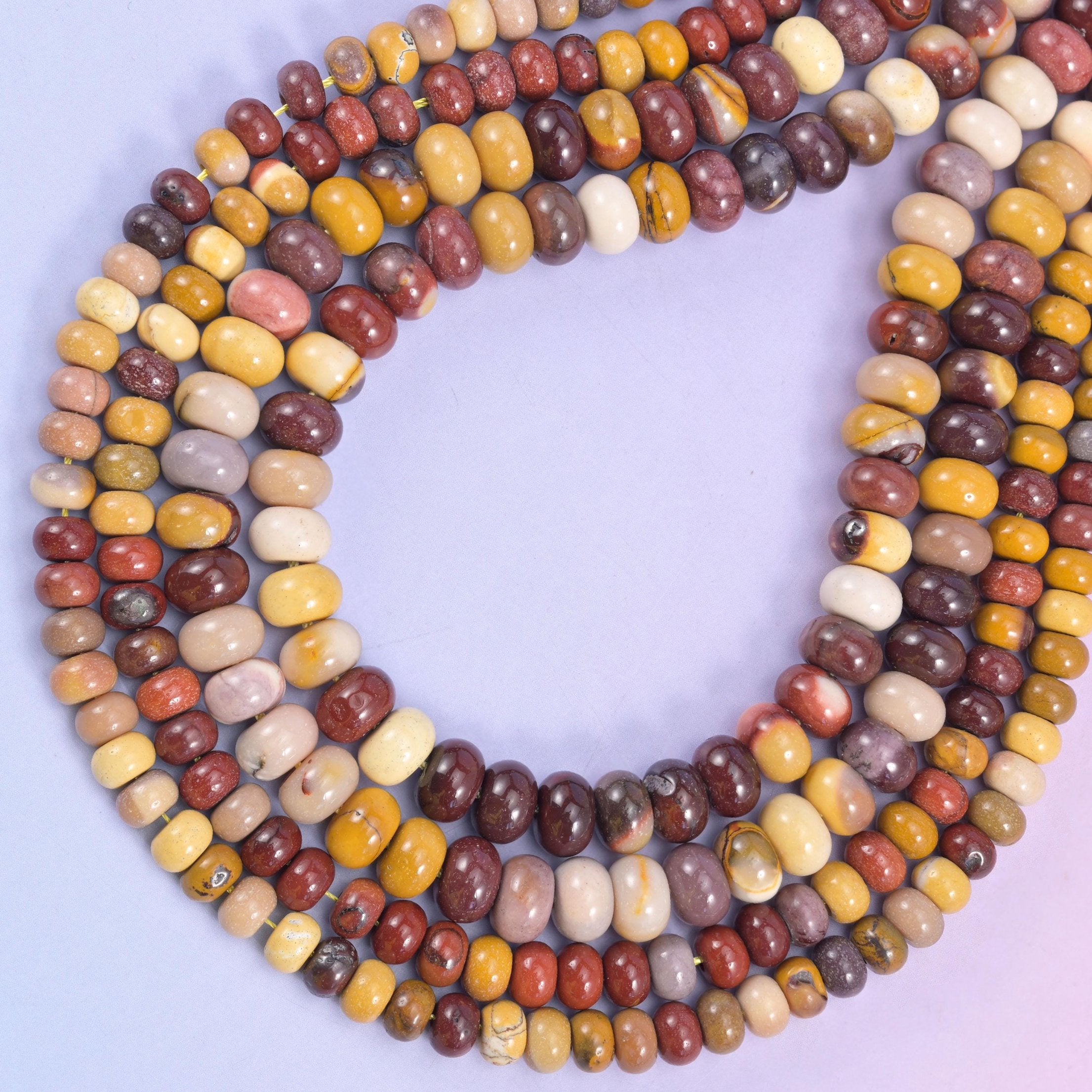 Mookaite Jasper rondelle beads, 1.0mm to 1.2mm centre-drilled hole