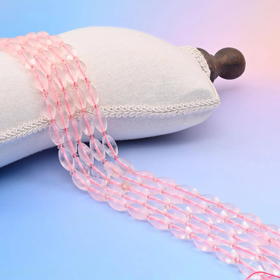 Rose Quartz Smooth Barrel Beads