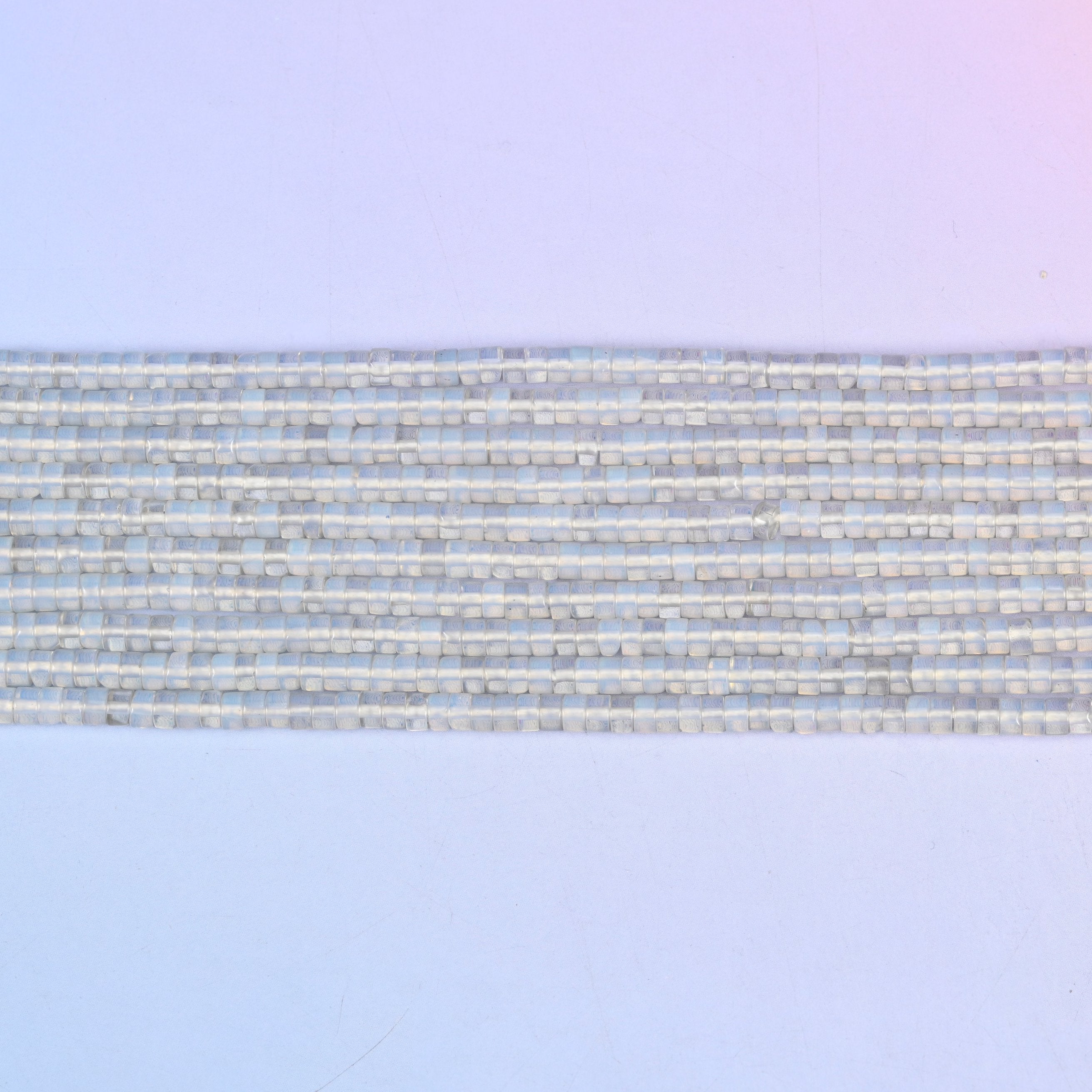 Opalite Smooth Heishi Disc Beads: Jewelry Making Supply, 15.5 Inch Strand