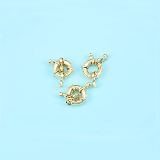 18K Gold Filled Round Spring Clasp, sold per piece