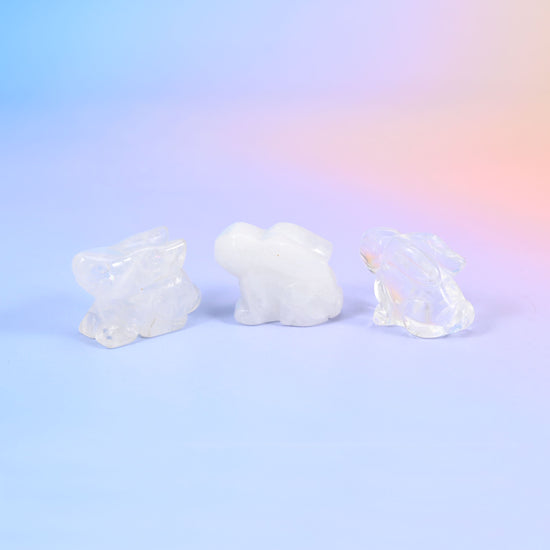 1.5 Inch Laying Down Bunny Crystal Figurines