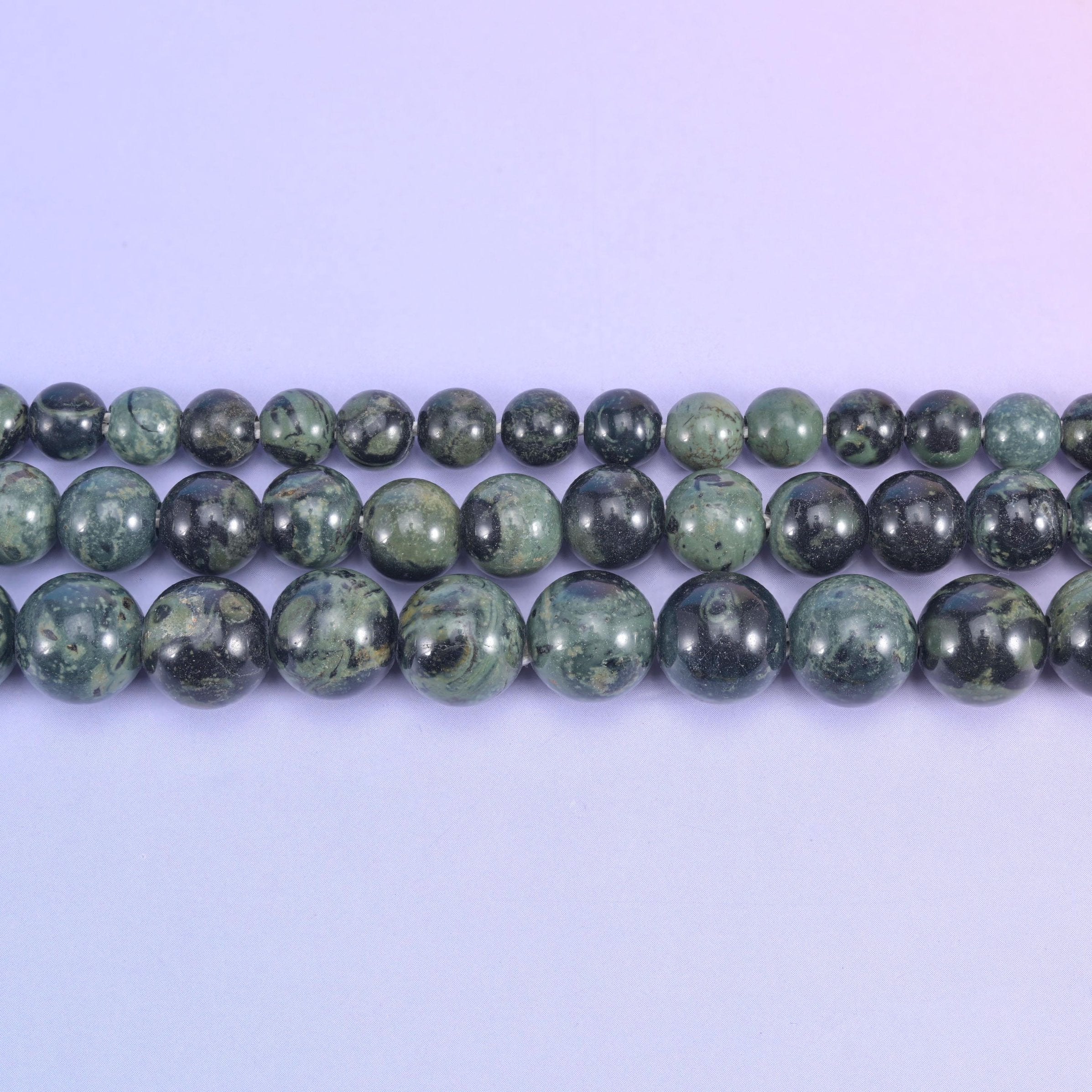 Kambaba Jasper beads, smooth round, 6mm, 8mm and 10mm