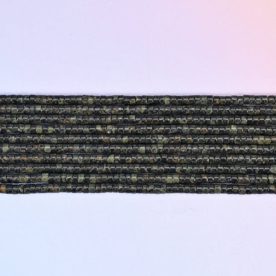 Kambaba Jasper Smooth Heishi Disc Beads: Jewelry Making Supply, 15.5 Inch Strand