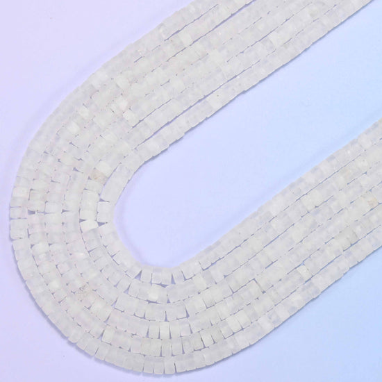 Matte Clear Quartz Heishi Disc Beads: Jewelry Making Supply, 15 Inch Strand