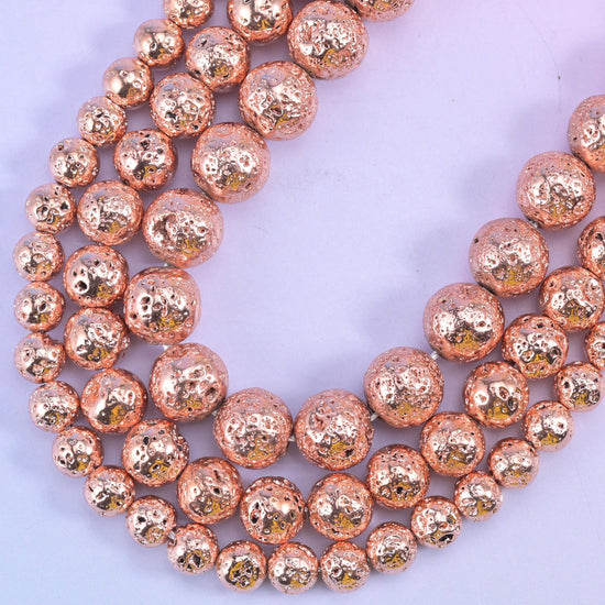 Volcano Rock Lava Beads, centre-drilled hole approximately 1.0mm